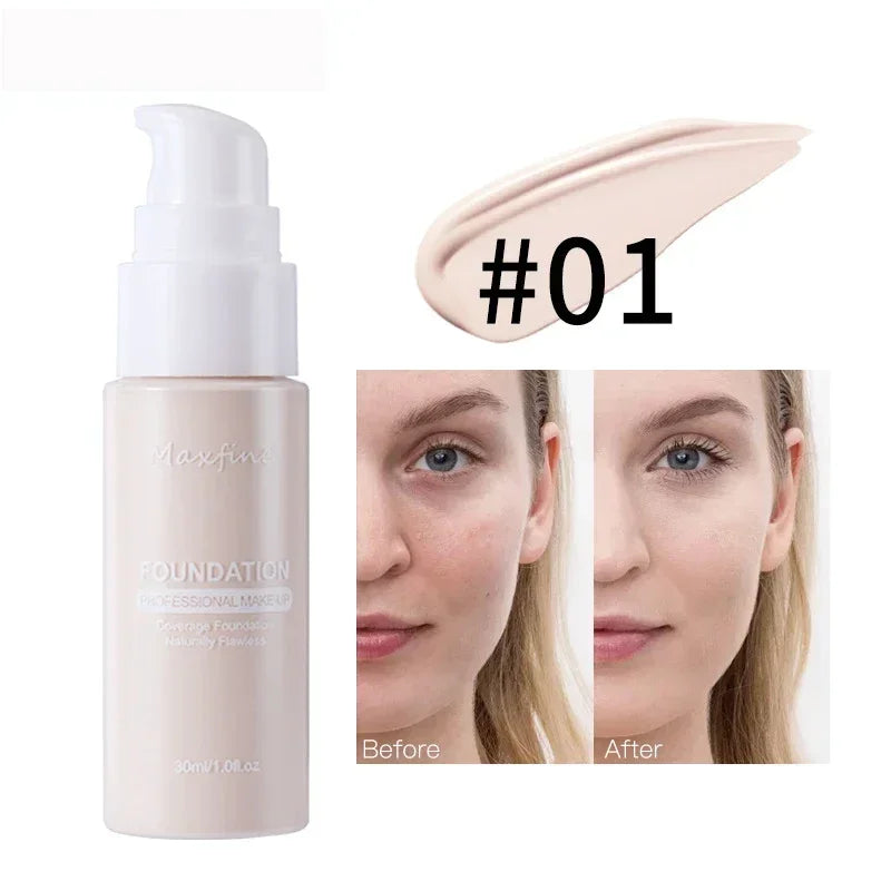 Matte Liquid Foundation Effective Concealer Waterproof Sweat-resistant Makeup Professional Light Thin Delicate Foundation