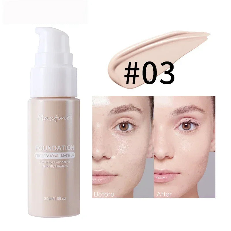 Matte Liquid Foundation Effective Concealer Waterproof Sweat-resistant Makeup Professional Light Thin Delicate Foundation