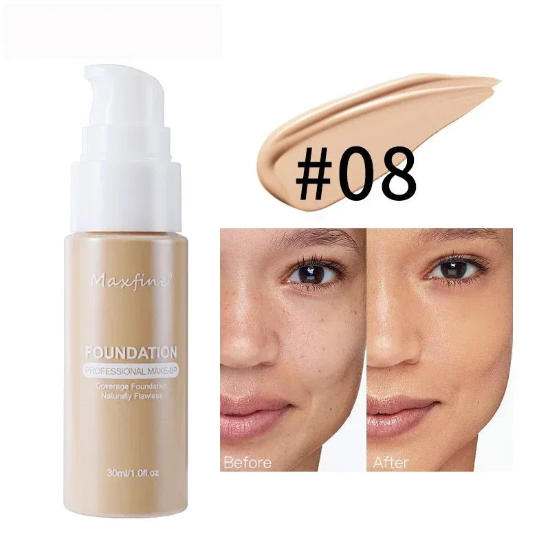 Matte Liquid Foundation Effective Concealer Waterproof Sweat-resistant Makeup Professional Light Thin Delicate Foundation
