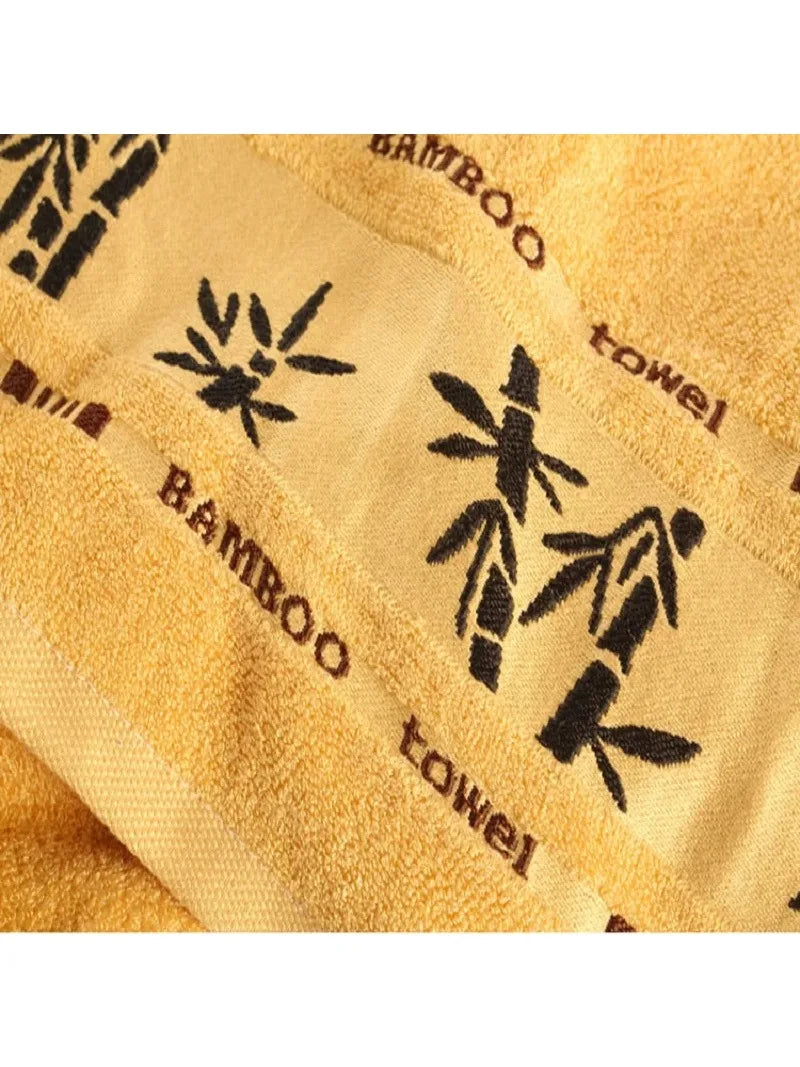 Bamboo Fiber Towel Set – Thick, Absorbent Bath & Face Towels for Home and Beach Use