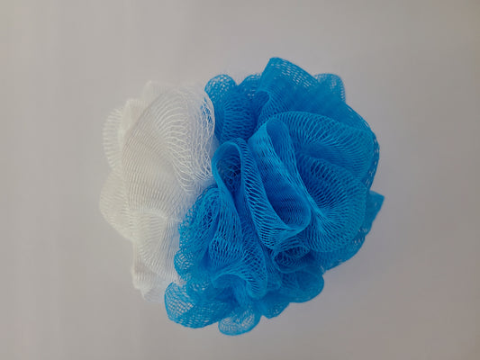 Blue And White Bath Sponge